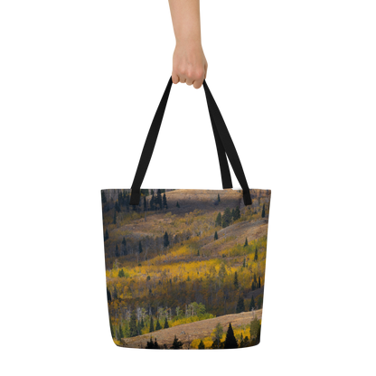 Aspens in the Fall All-Over Print Large Tote Bag