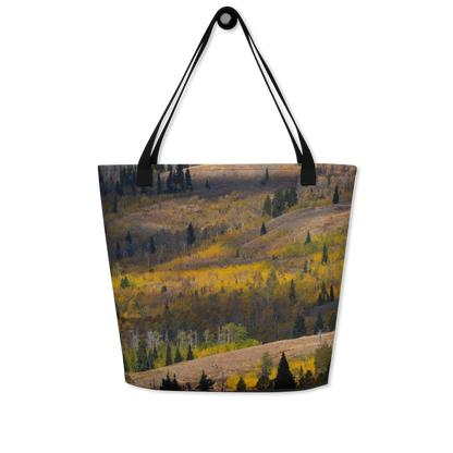 Aspens in the Fall All-Over Print Large Tote Bag