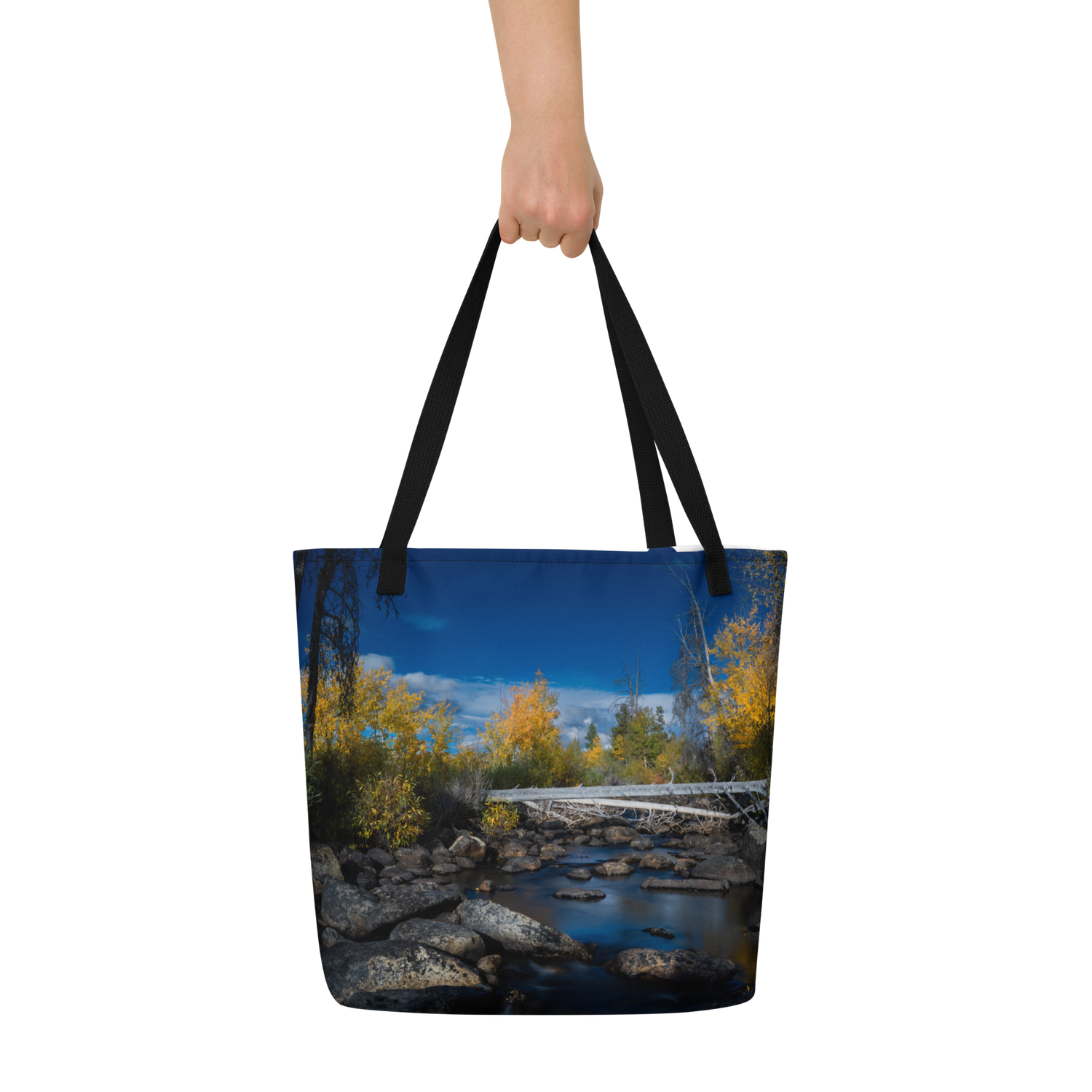 Aspens in the Fall All-Over Print Large Tote Bag