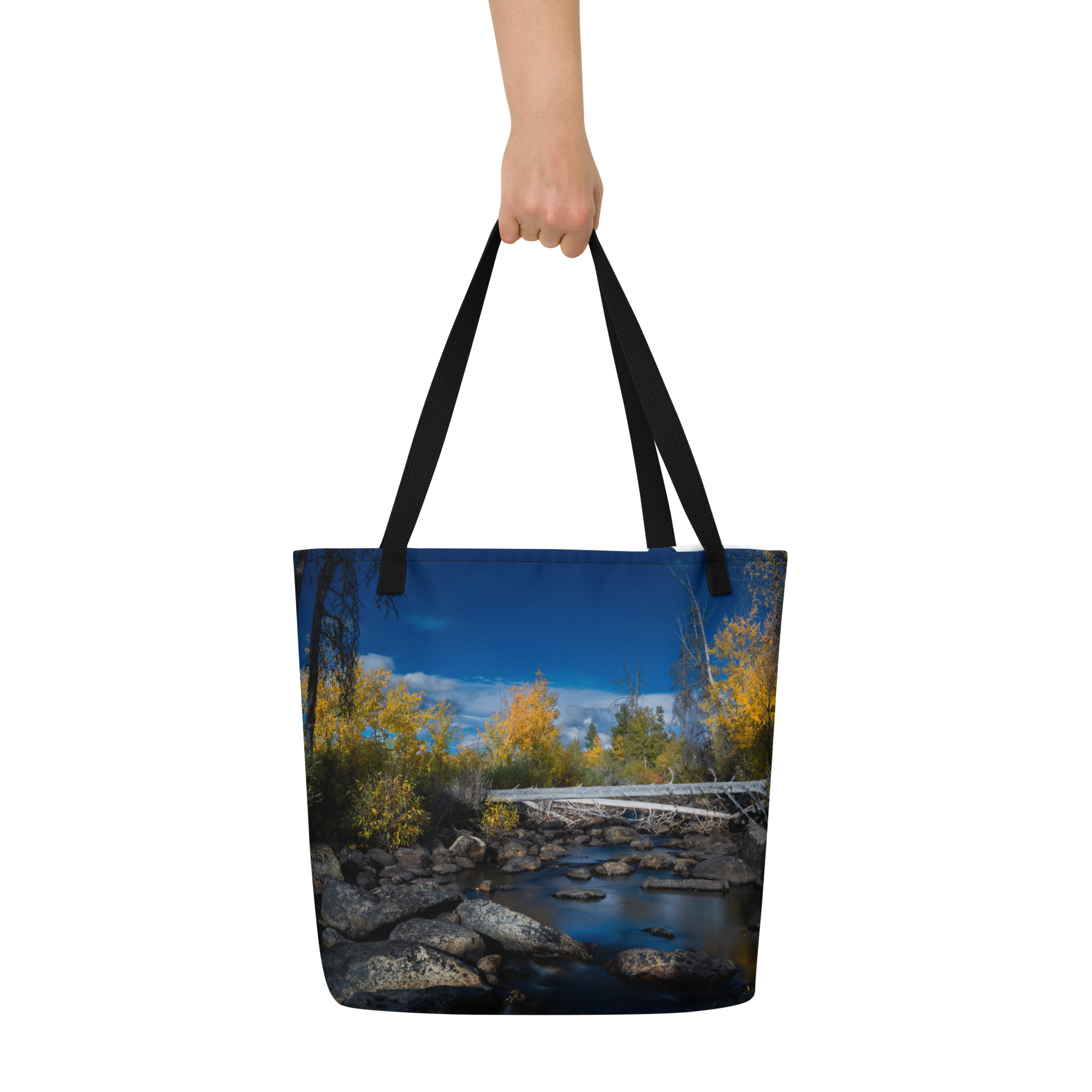 Aspens in the Fall All-Over Print Large Tote Bag