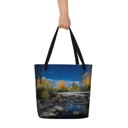 Aspens in the Fall All-Over Print Large Tote Bag