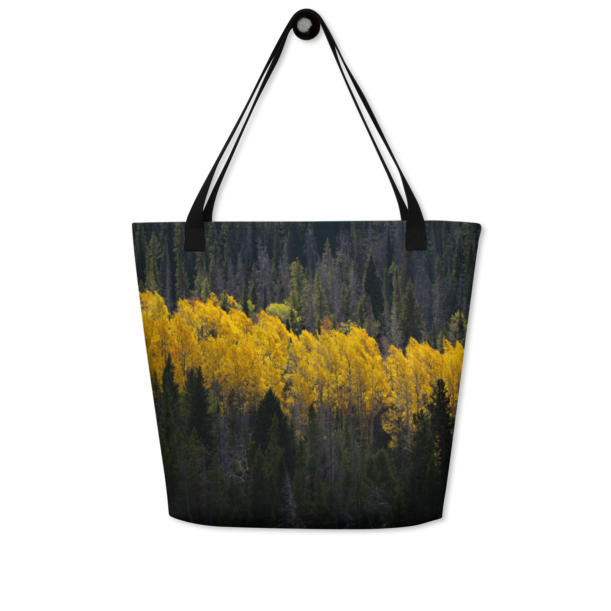 Aspens in the Fall All-Over Print Large Tote Bag