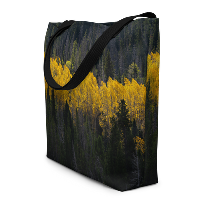 Aspens in the Fall All-Over Print Large Tote Bag