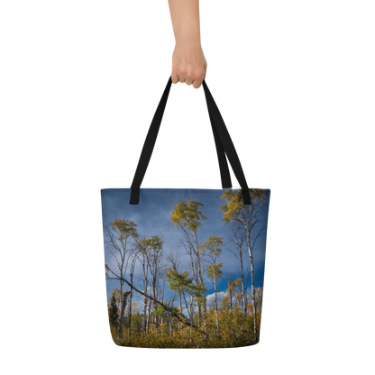 Aspens in the Fall All-Over Print Large Tote Bag