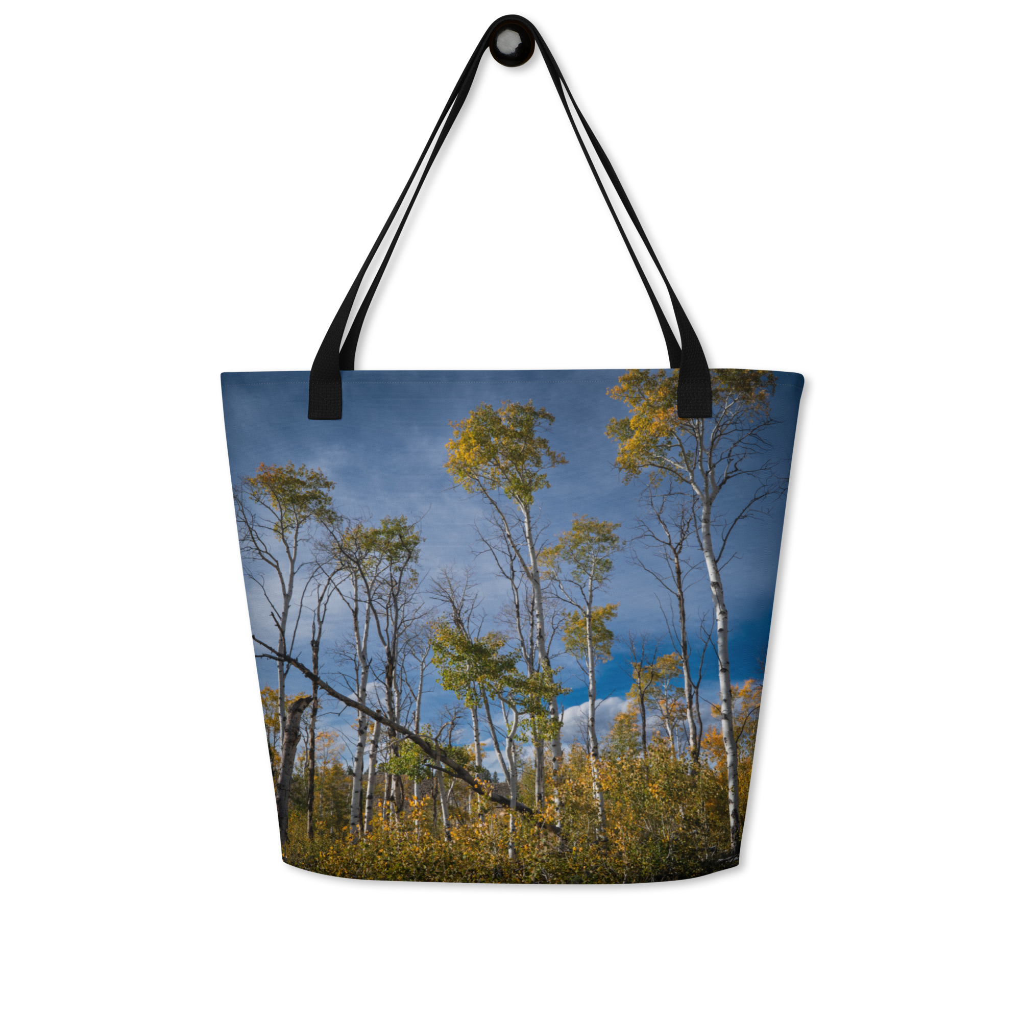 Aspens in the Fall All-Over Print Large Tote Bag