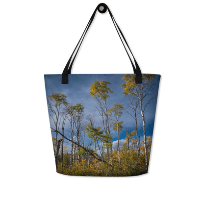 Aspens in the Fall All-Over Print Large Tote Bag