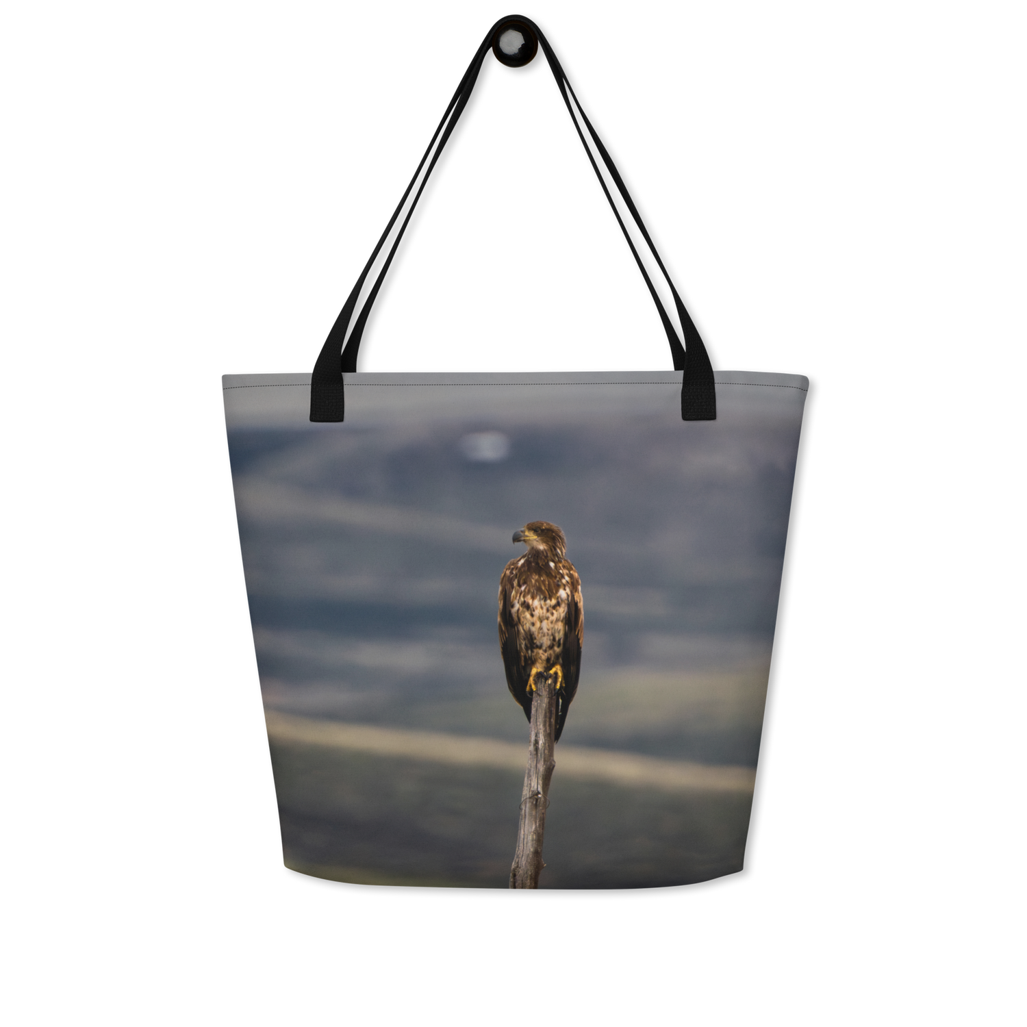 Young Bald Eagle All-Over Print Large Tote Bag