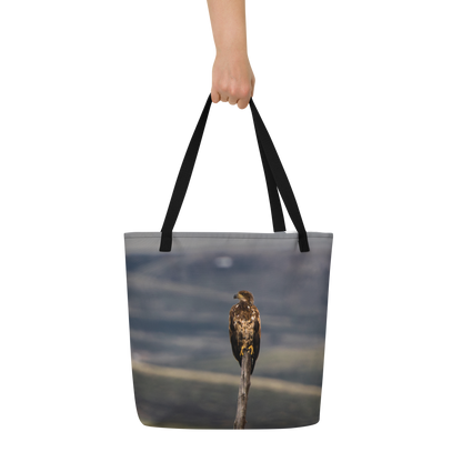 Young Bald Eagle All-Over Print Large Tote Bag