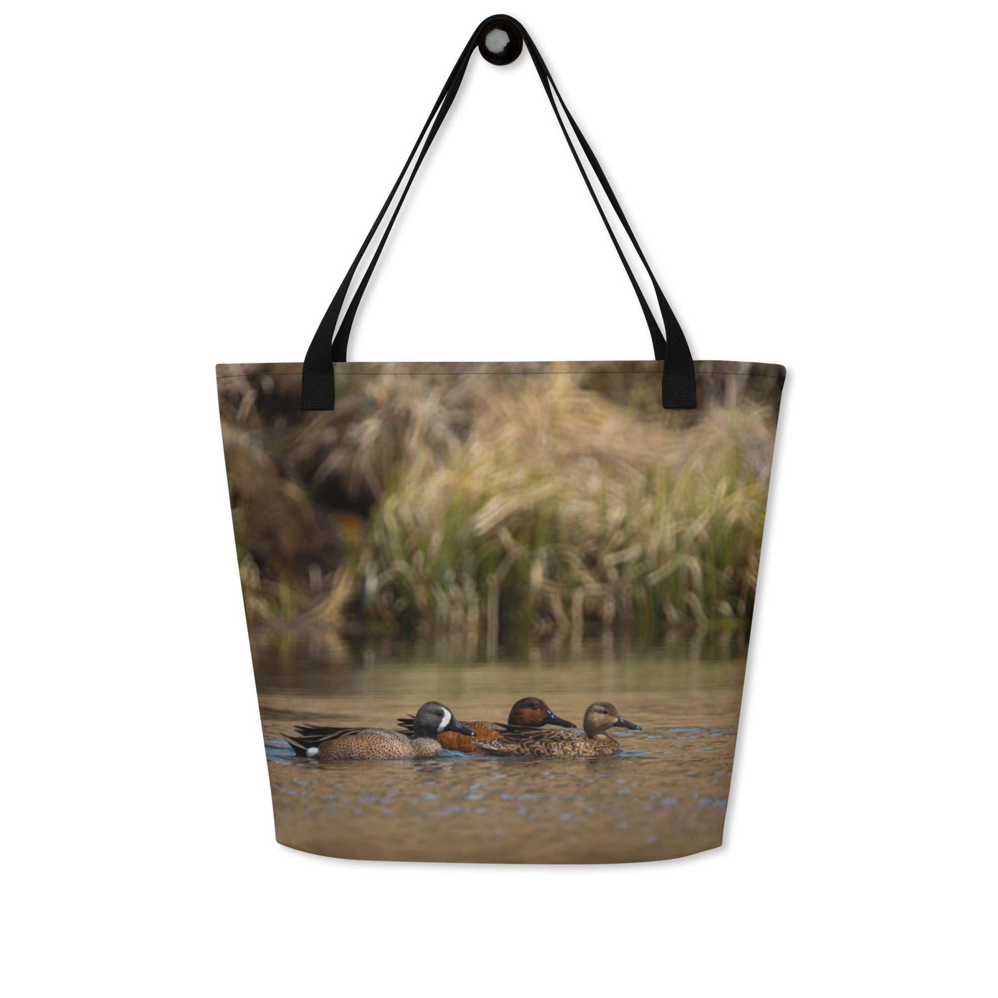 Ducks All-Over Print Large Tote Bag