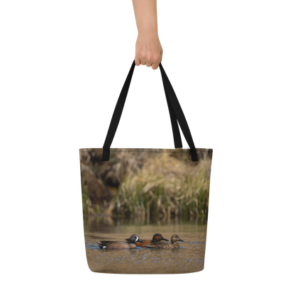 Ducks All-Over Print Large Tote Bag