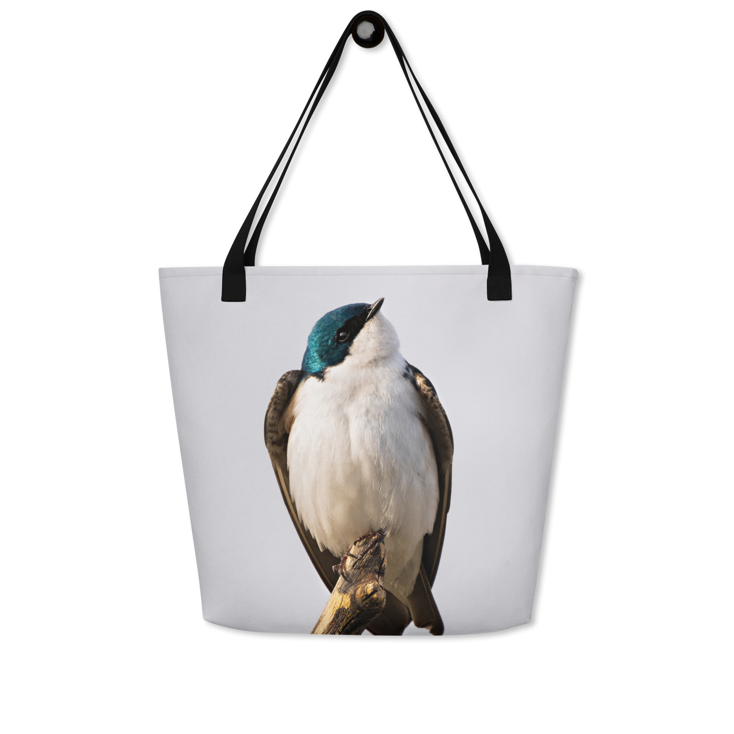 Tree Swallow All-Over Print Large Tote Bag