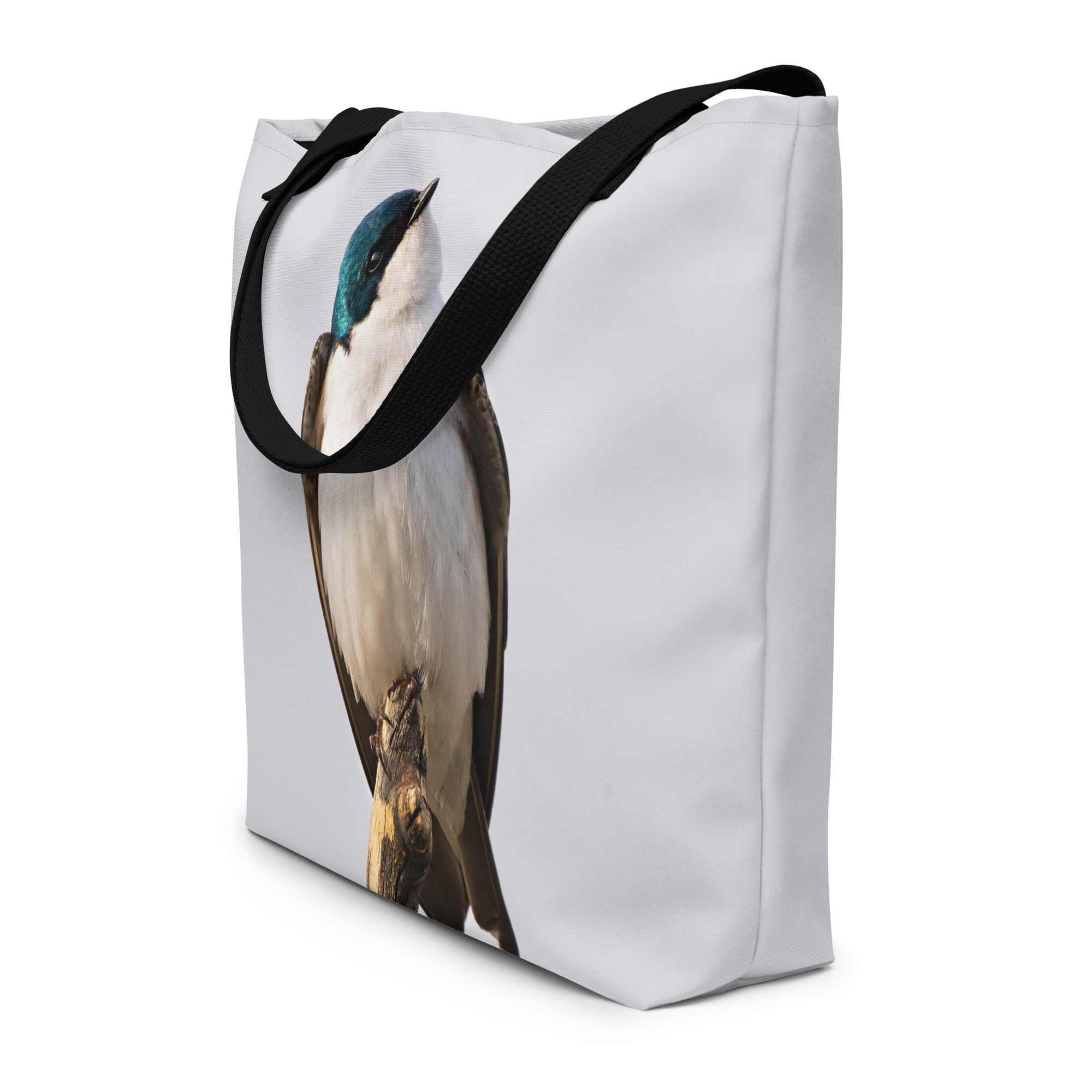Tree Swallow All-Over Print Large Tote Bag