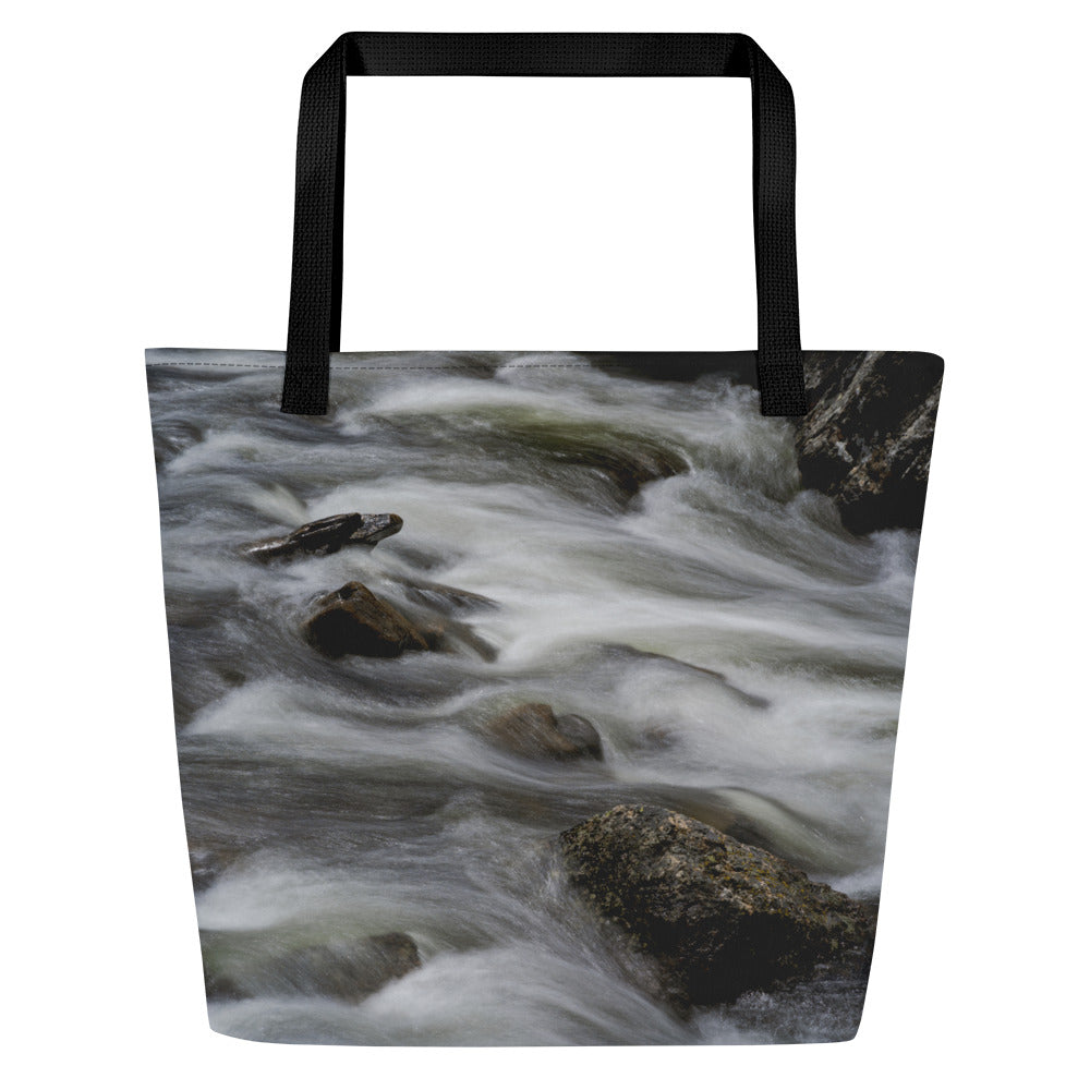 Creek All-Over Print Large Tote Bag