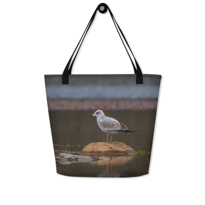 Ring Billed Seagull All-Over Print Large Tote Bag