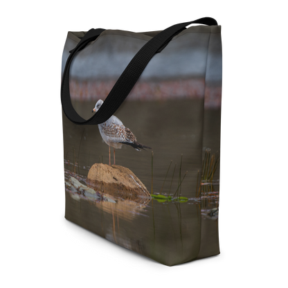 Ring Billed Seagull All-Over Print Large Tote Bag