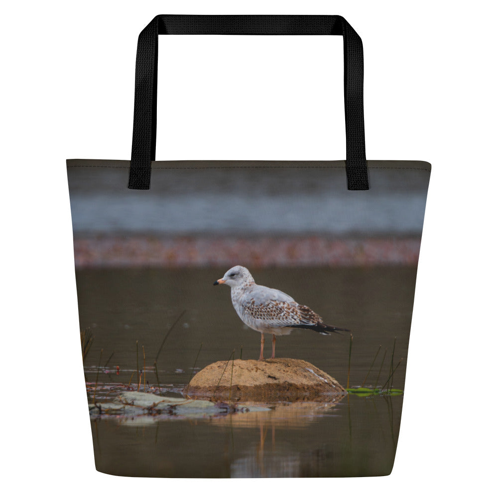 Ring Billed Seagull All-Over Print Large Tote Bag