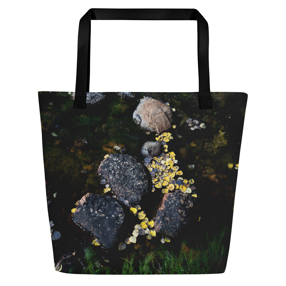 Fall Leaves All-Over Print Large Tote Bag