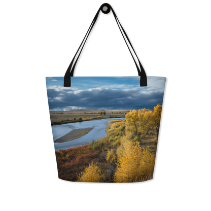 Fall Landscape All-Over Print Large Tote Bag