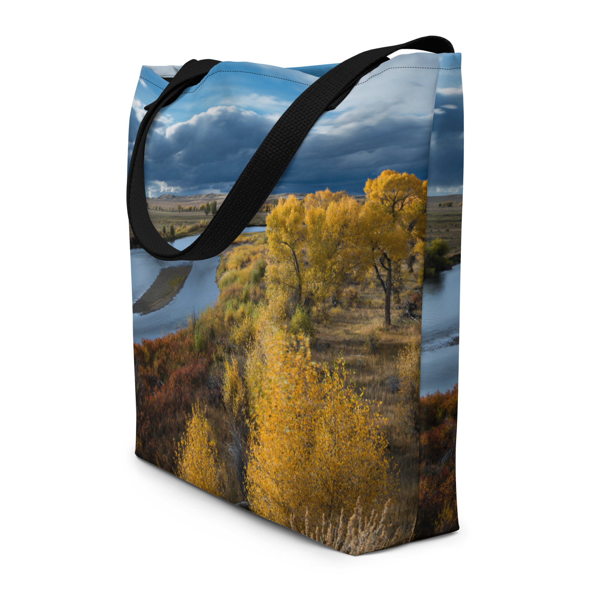 Fall Landscape All-Over Print Large Tote Bag