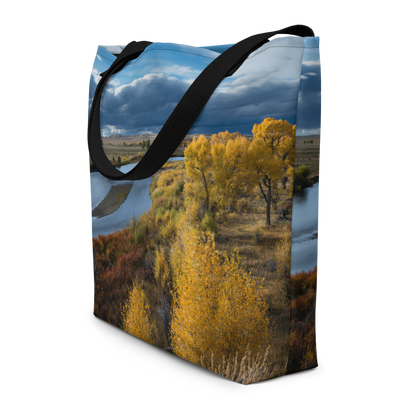 Fall Landscape All-Over Print Large Tote Bag