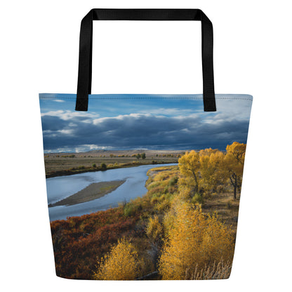 Fall Landscape All-Over Print Large Tote Bag