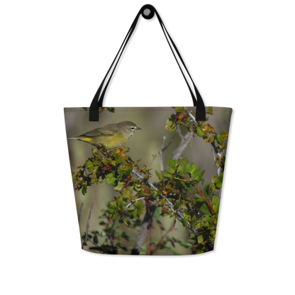 Little Bird All-Over Print Large Tote Bag