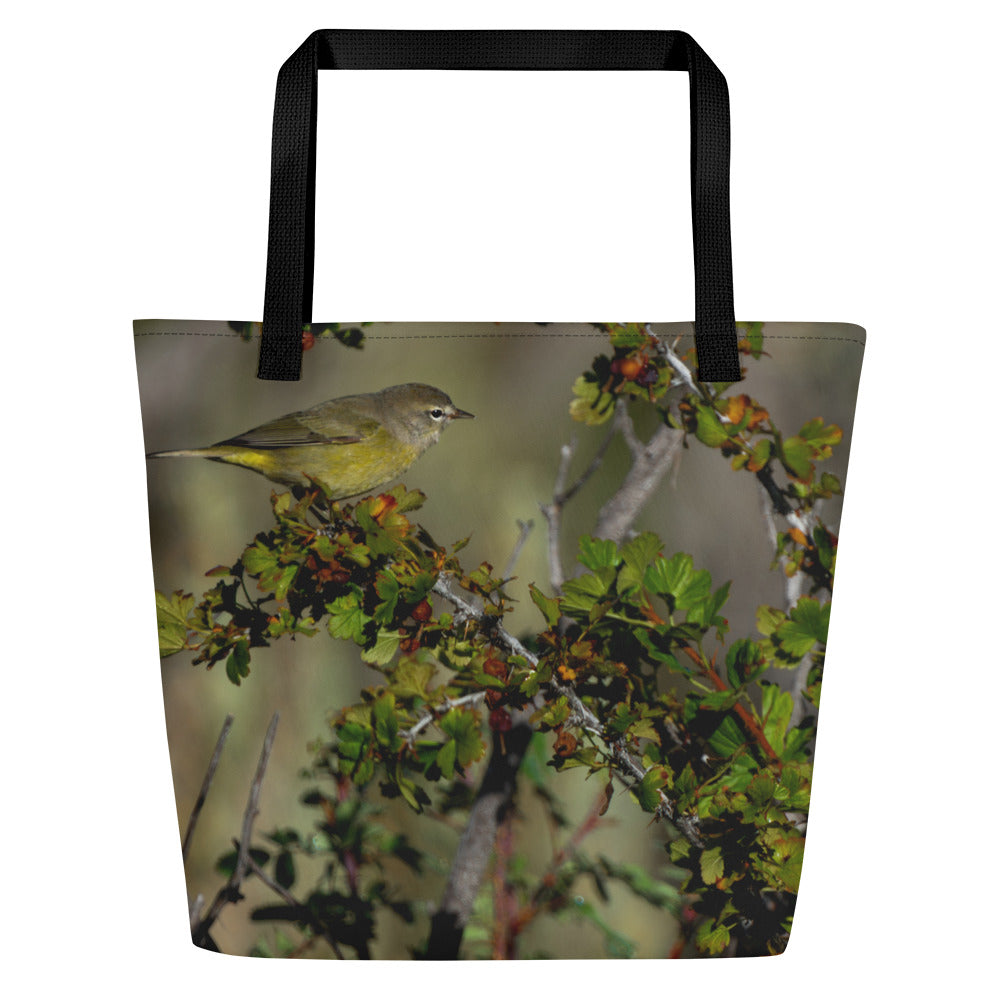 Little Bird All-Over Print Large Tote Bag