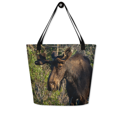 Moose All-Over Print Large Tote Bag