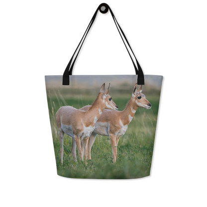 Pronghorn All-Over Print Large Tote Bag