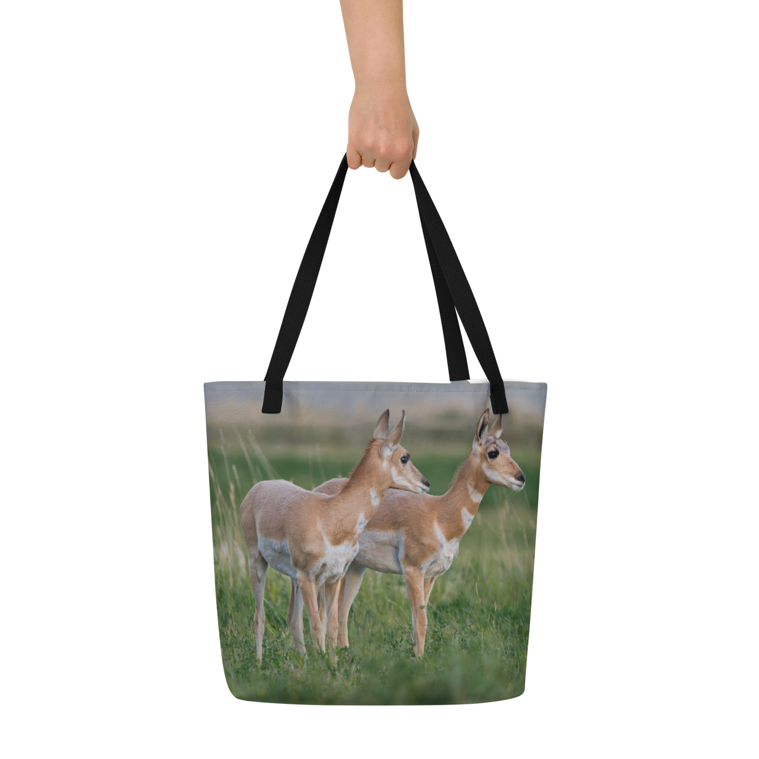 Pronghorn All-Over Print Large Tote Bag