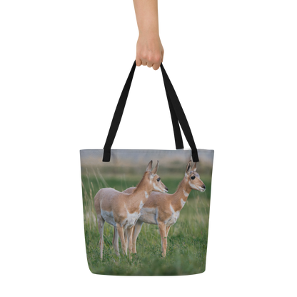 Pronghorn All-Over Print Large Tote Bag