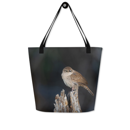 Wren All-Over Print Large Tote Bag