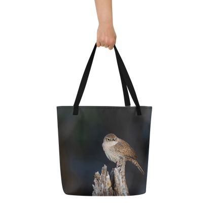 Wren All-Over Print Large Tote Bag