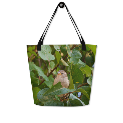 Common Sparrow  Large Tote Bag