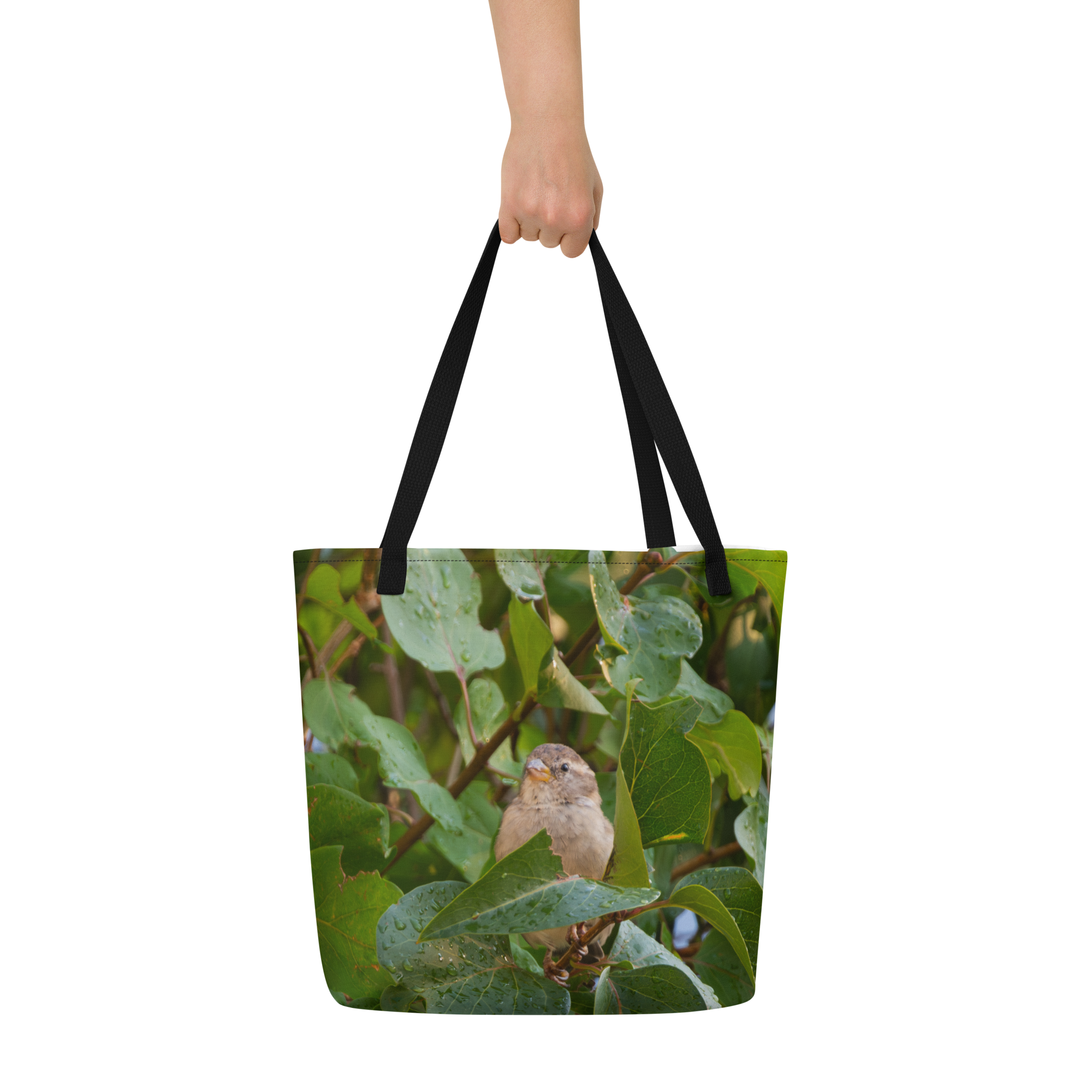 Common Sparrow  Large Tote Bag