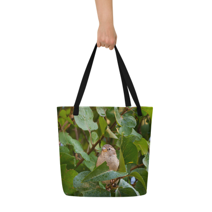 Common Sparrow  Large Tote Bag