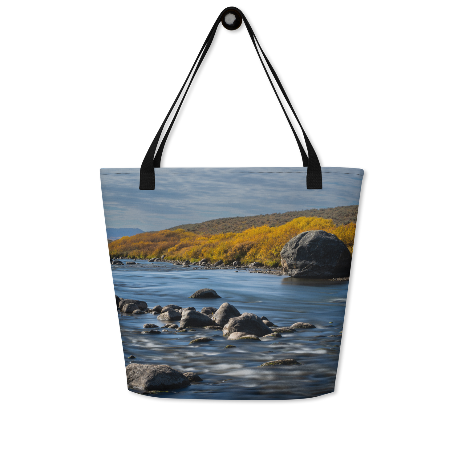 Fall Scenery Large Tote Bag