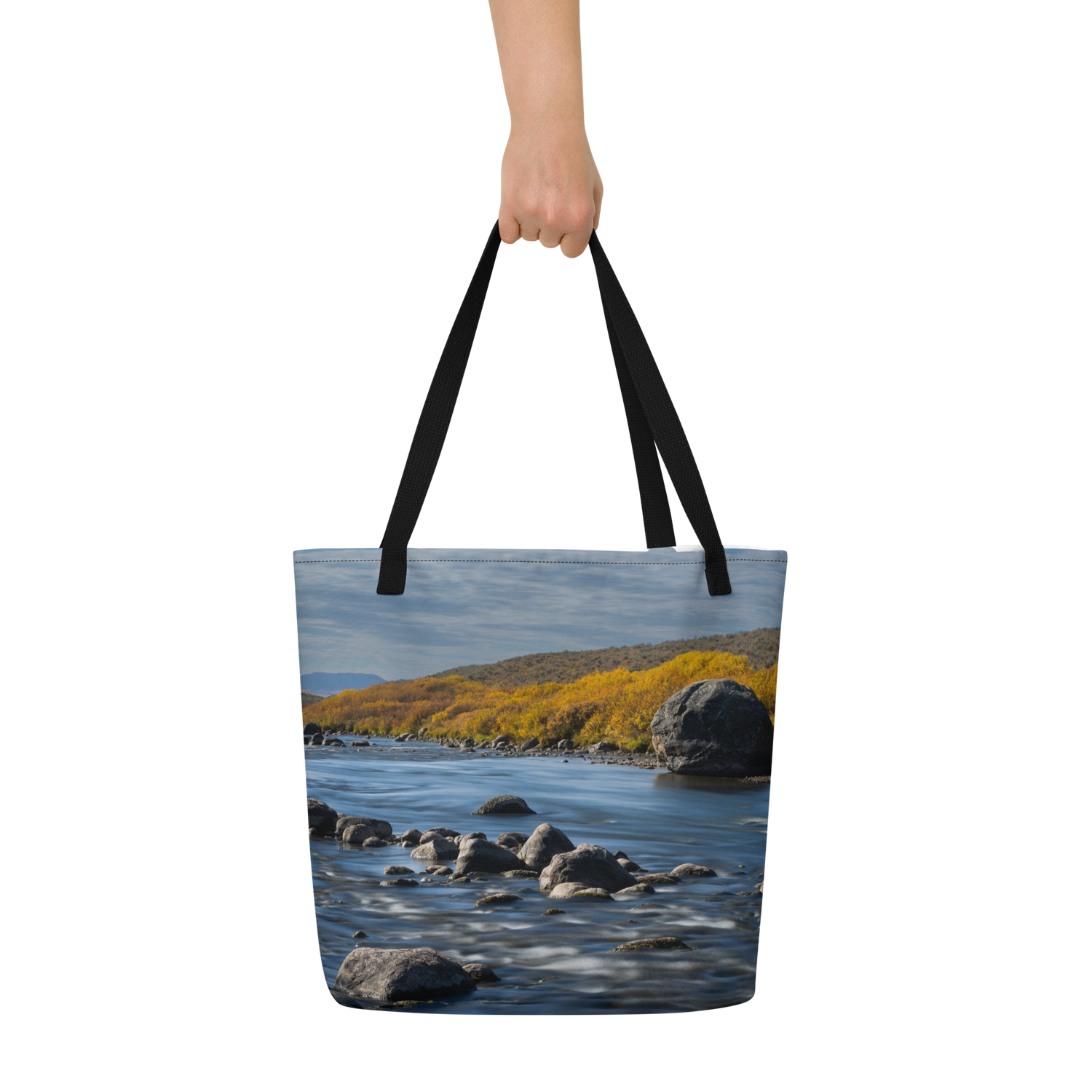 Fall Scenery Large Tote Bag