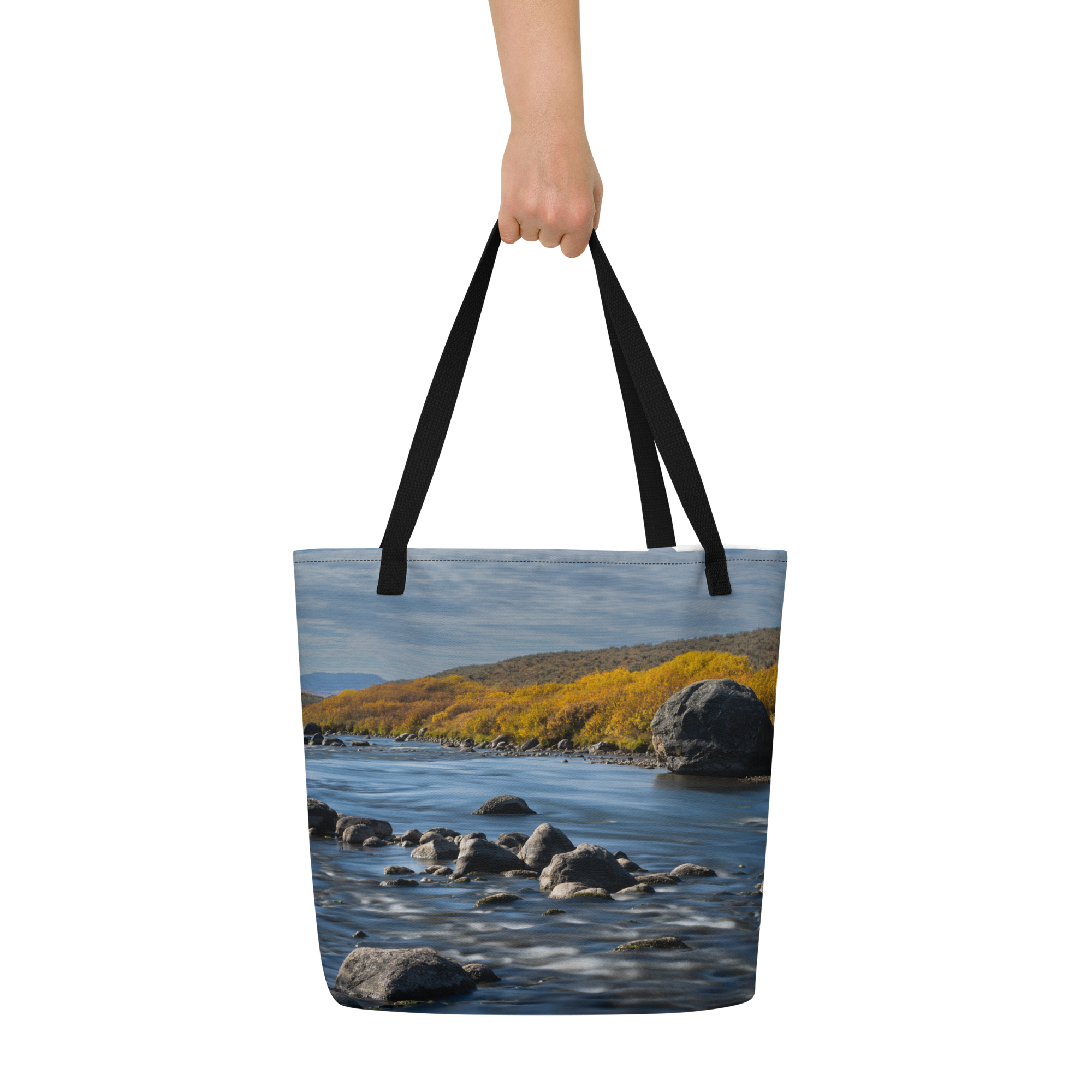 Fall Scenery Large Tote Bag