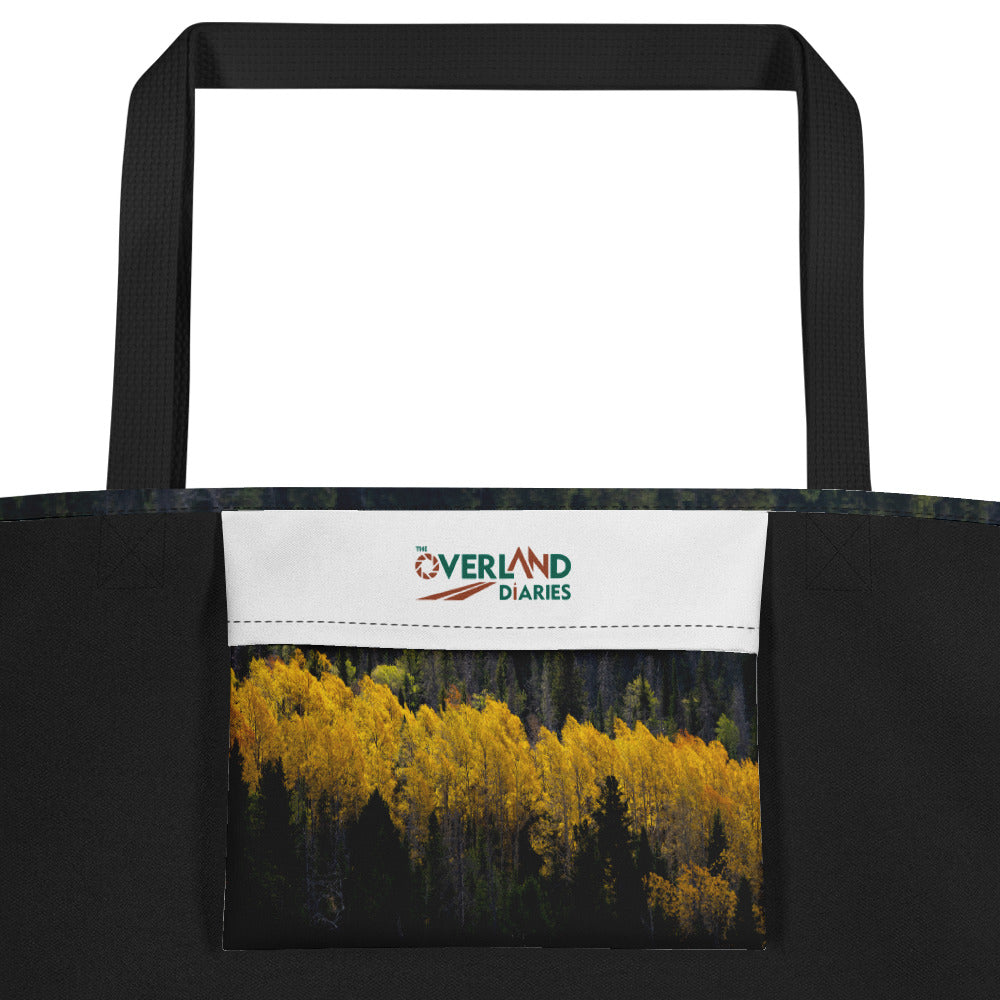 Aspens in the Fall All-Over Print Large Tote Bag