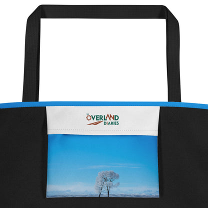 Wyoming Wonderland Large Tote Bags: Carry the Spirit of the Wild