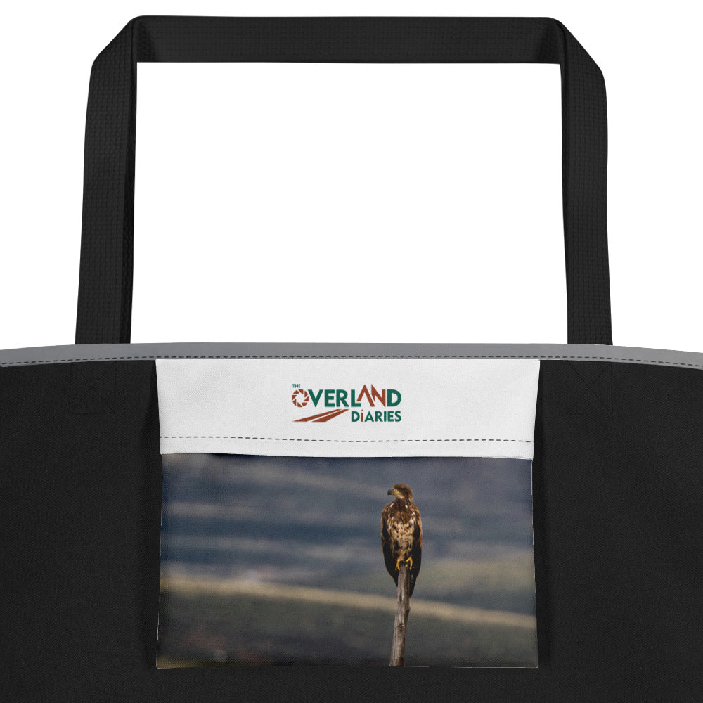 Young Bald Eagle All-Over Print Large Tote Bag