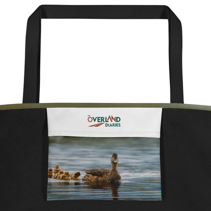 Duck Family All-Over Print Large Tote Bag