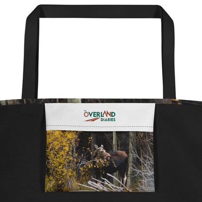 Moose All-Over Print Large Tote Bag