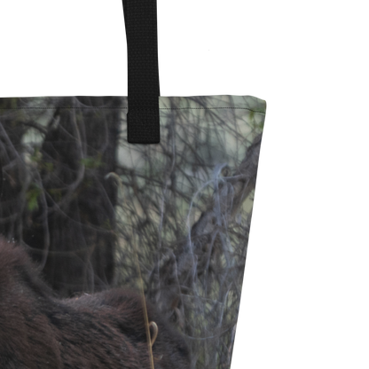 Moose All-Over Print Large Tote Bag