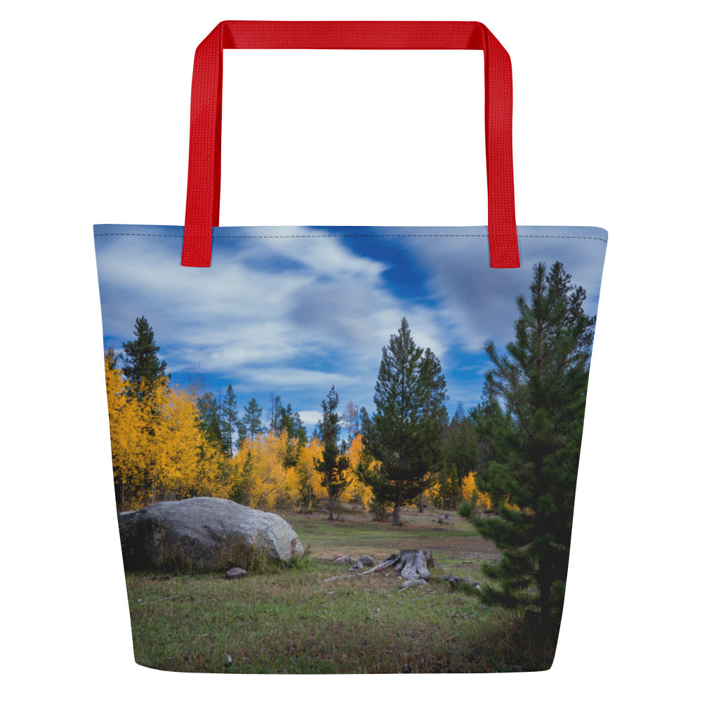 Fall in Wyoming All-Over Print Large Tote Bag