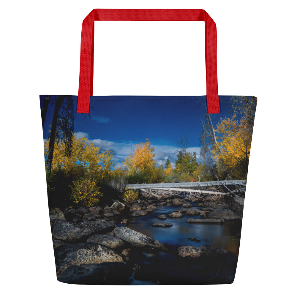 Aspens in the Fall All-Over Print Large Tote Bag