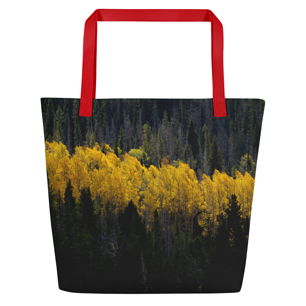 Aspens in the Fall All-Over Print Large Tote Bag