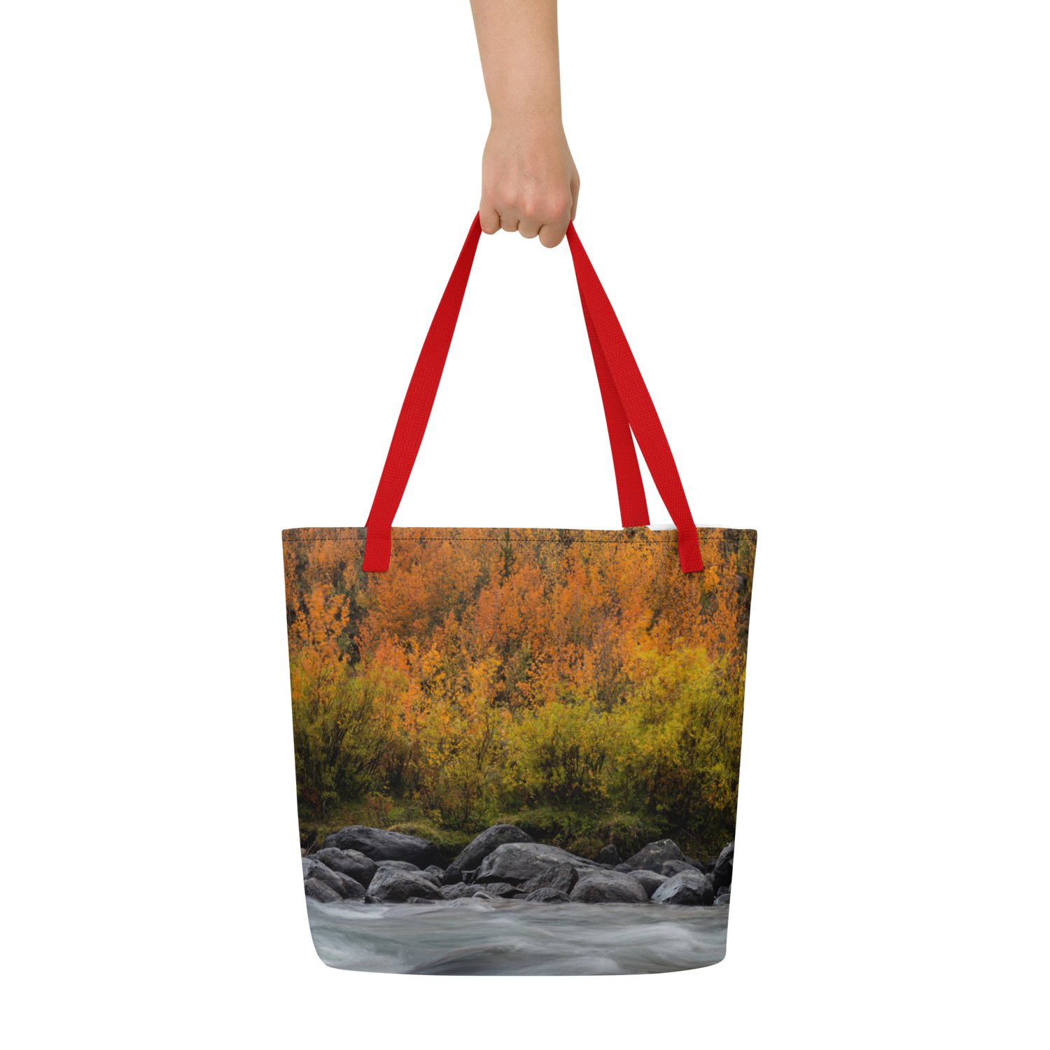 Green River, Wyoming in the Fall All-Over Print Large Tote Bag