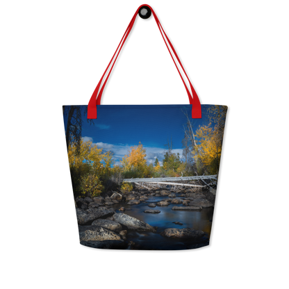 Aspens in the Fall All-Over Print Large Tote Bag